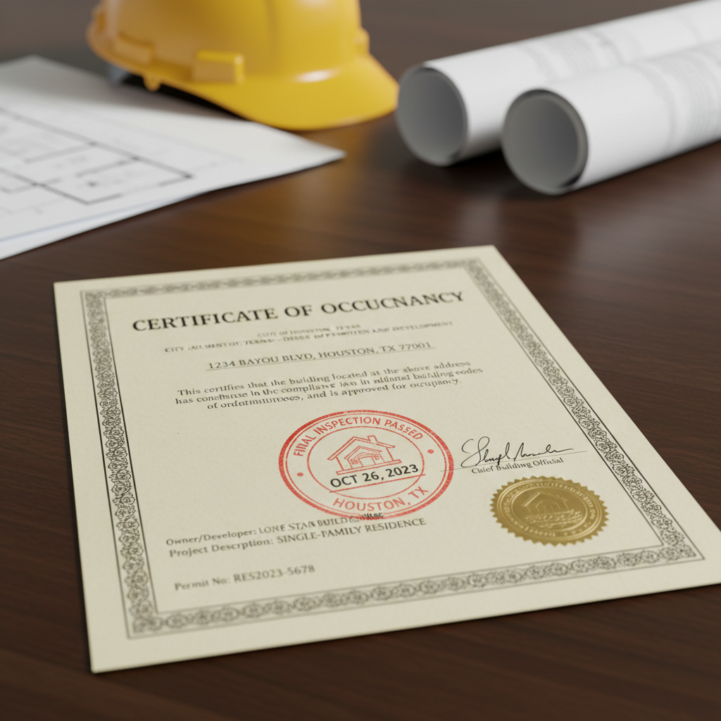 Final Permit Closeout - Tell Projects Pearland TX