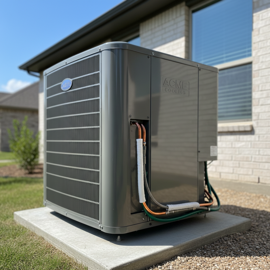 Modern HVAC Outdoor Unit Installation Pearland TX