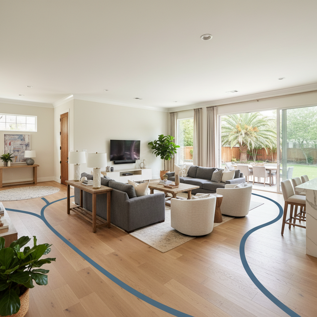 Furniture & Traffic Flow Planning - Tell Projects Pearland TX